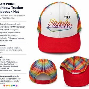 Team Pride Rainbow Trucker Snapback Hat